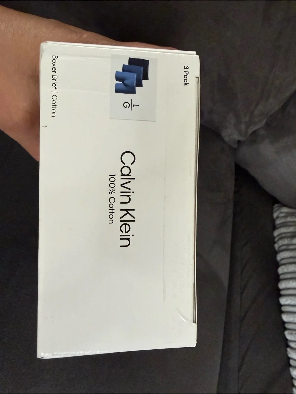 Calvin Klein 3-Pack Classic Fit Boxer Briefs - White & Blue